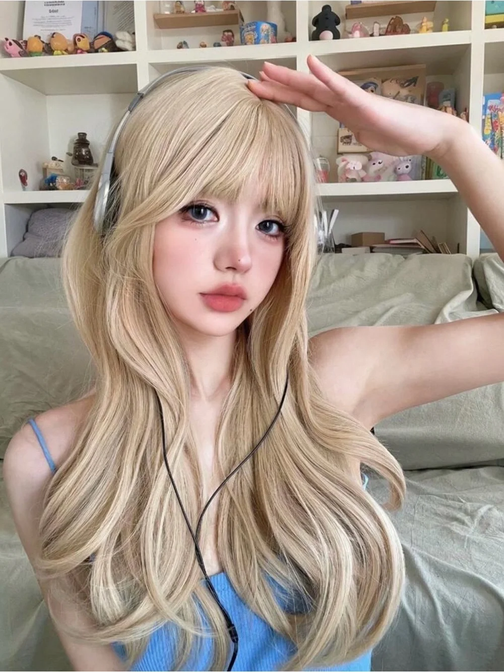 Heat Resistant Natural Wave Wigs Hair 24”